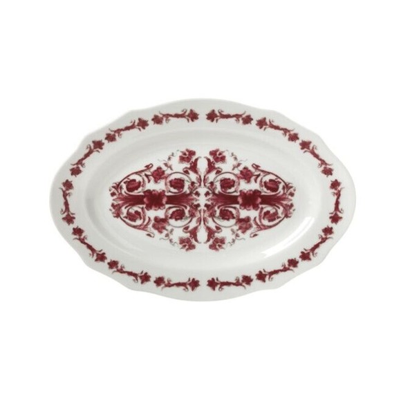 Richard Ginori 1735 Babele Rosso Pickle Dish 8 3/4″ – Duchessa shape - Picture 1 of 4